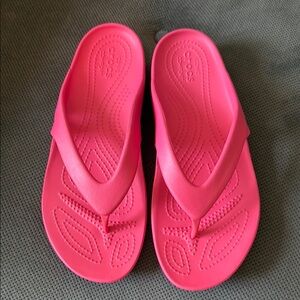 CROCS‎ Neon Pink Iconic Comfort Sandals